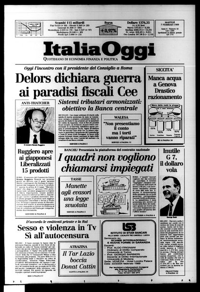 Italia oggi : quotidiano di economia finanza e politica